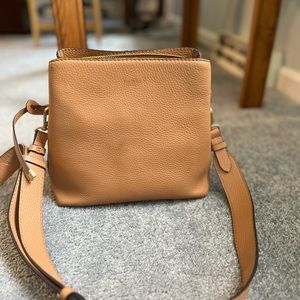 Tan pebbled leather Radley handbag Dukes Place EUC adj strap